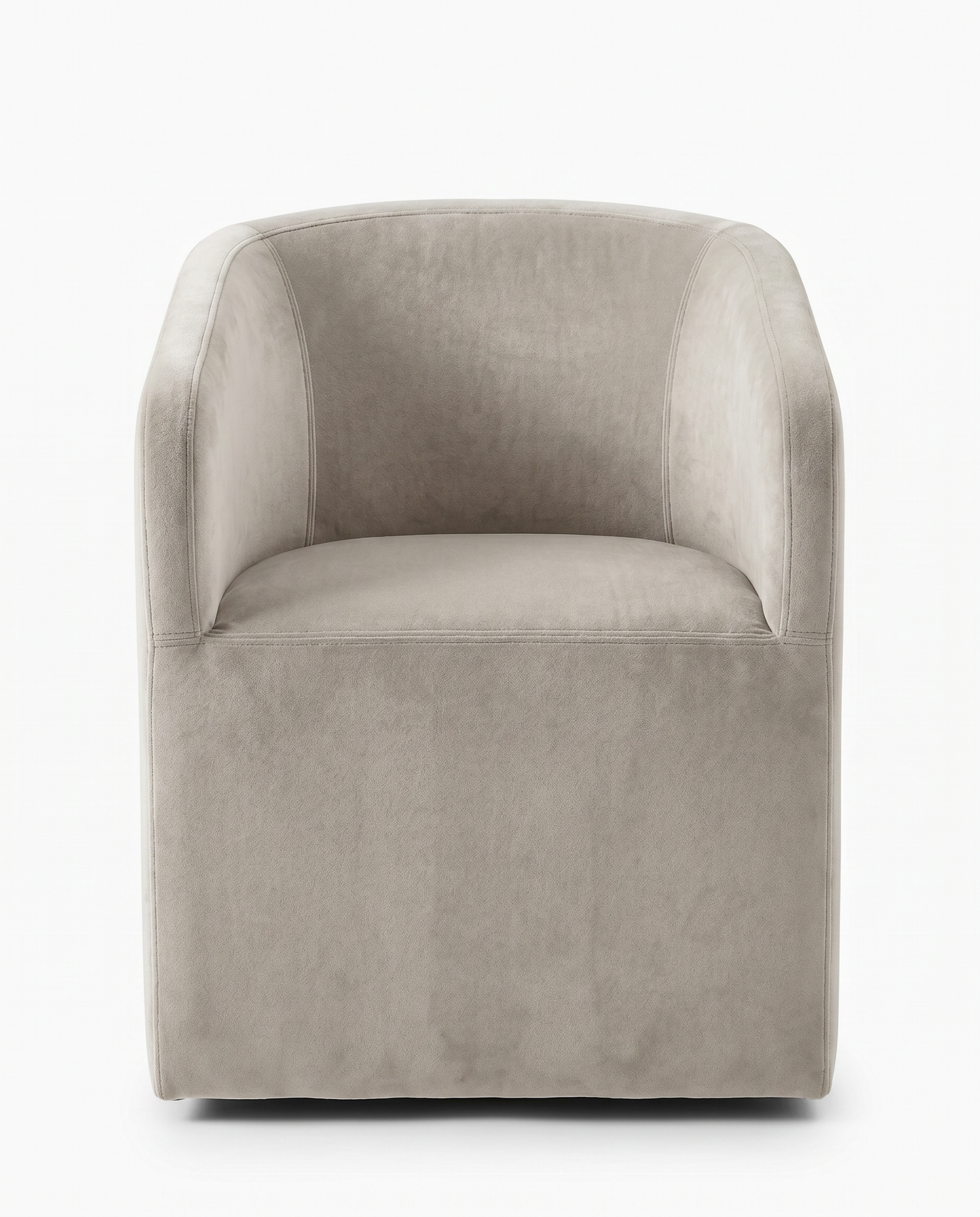 Restoration Hardware Light Grey Upholstered Chairs on Casters 24W 24D 31.25H - SET OF 6