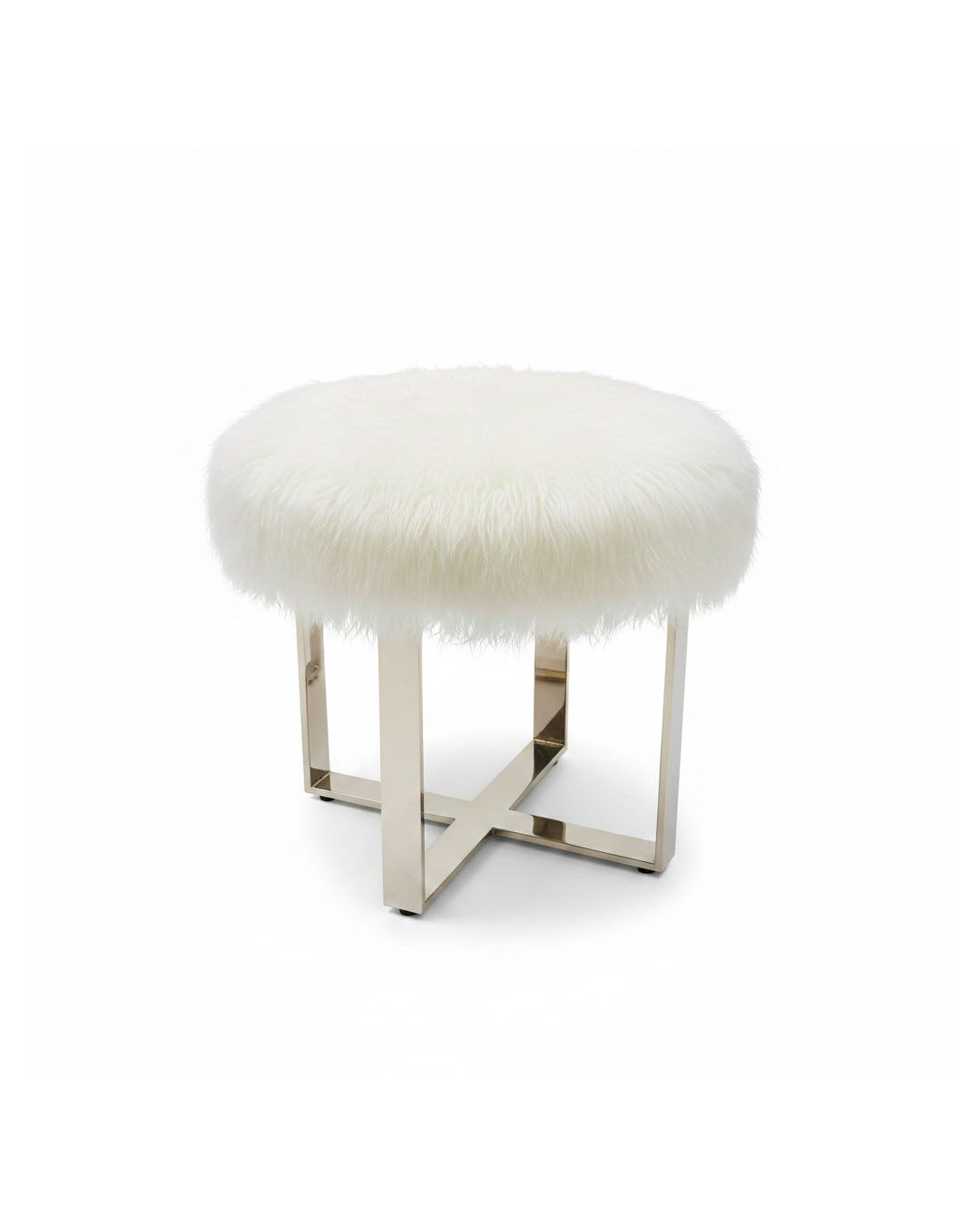 Tibetan Lamb Sheepskin Flat Bar Stool