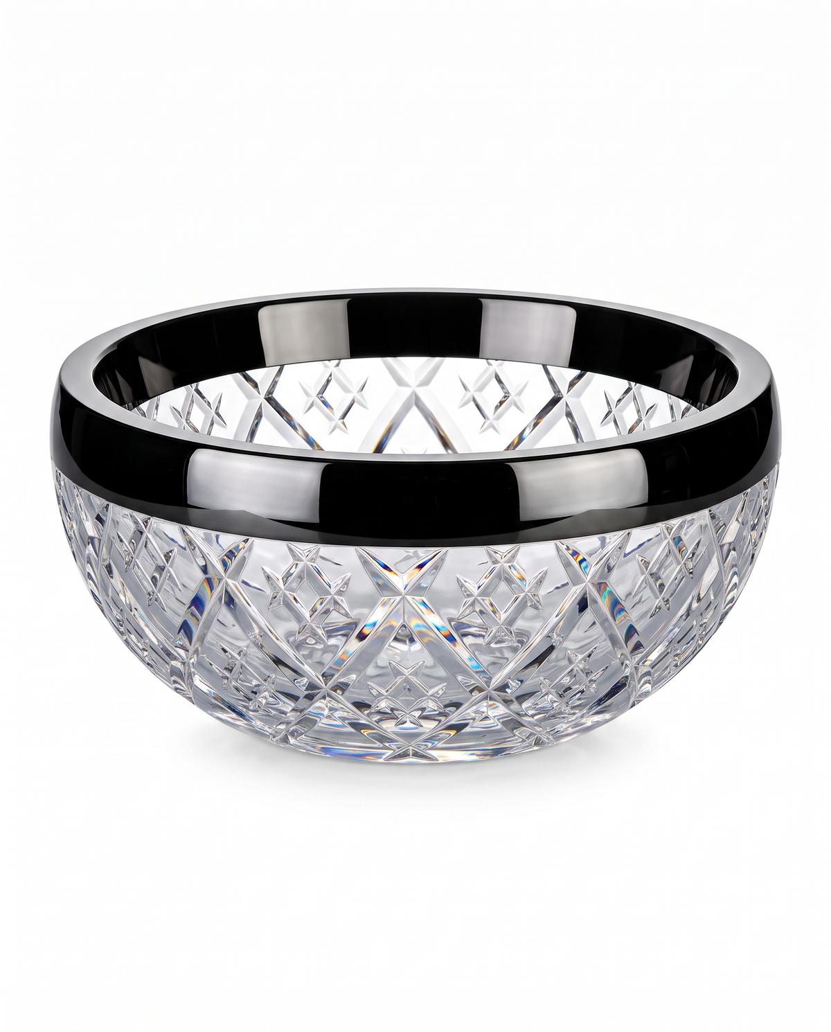 Veritas Multi-Faceted Bowl, Black Rim 8.25Dia 4H