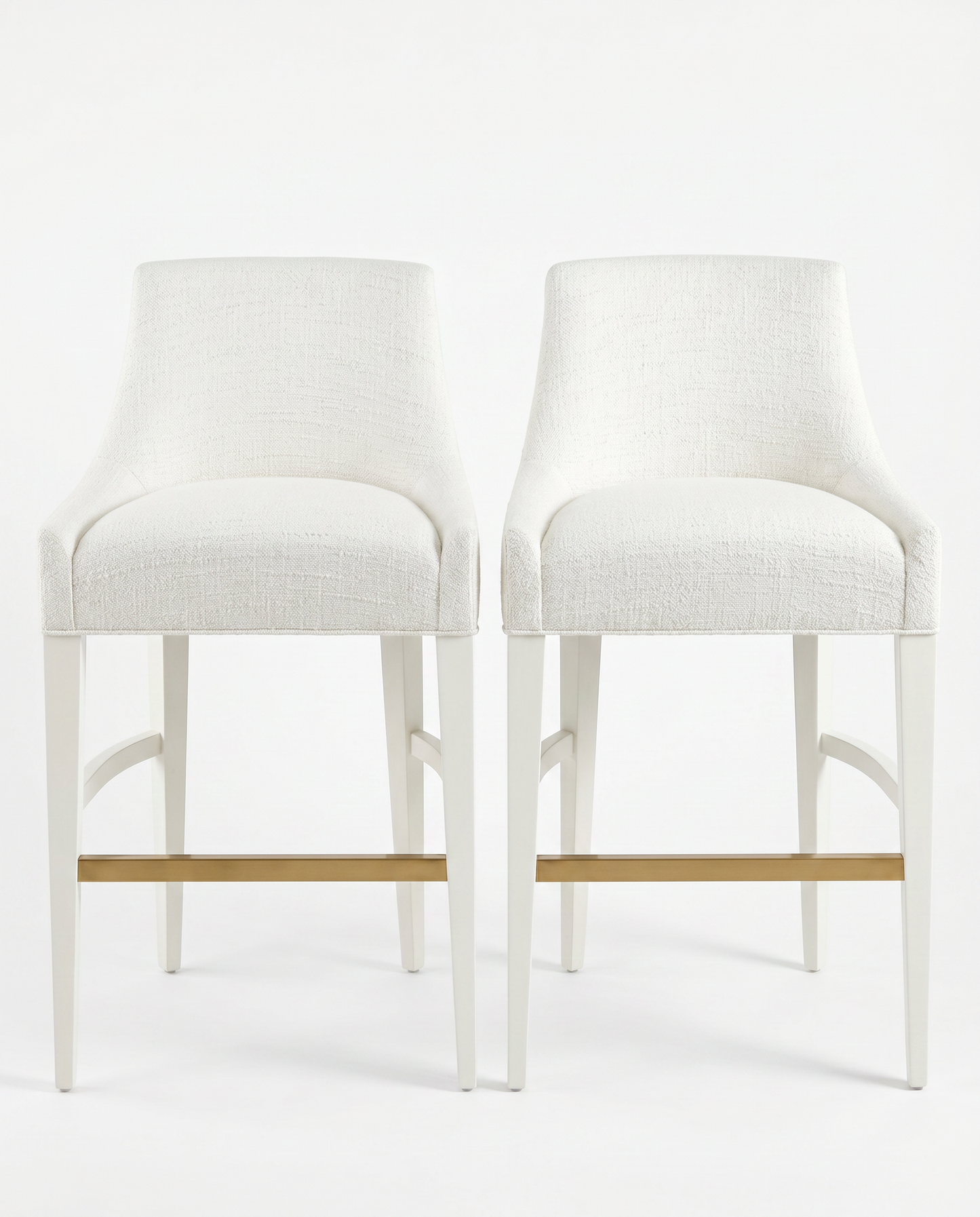 White Bistro Chairs 22W 21D 42.5H - PAIR