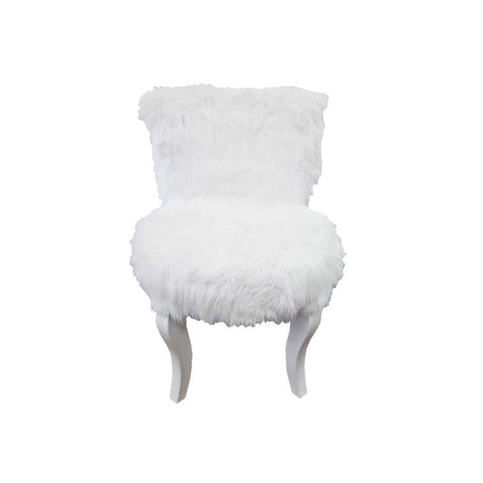 White Sheepskin Chair in White