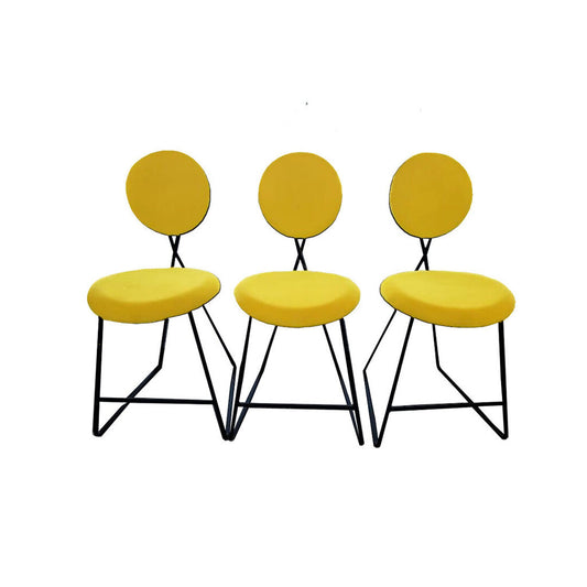 Jonathan Adler Caprice Counter Stools, Yellow - Set of 3