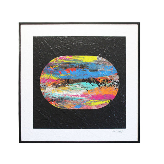 "Into the Cosmos" Original Acrylic on Canvas Signed Michael Schwertfeger, Custom Frame