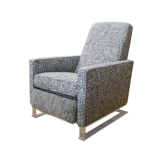 Michael Weiss for Vanguard Uphol. Stainless Steel Lounge Chair