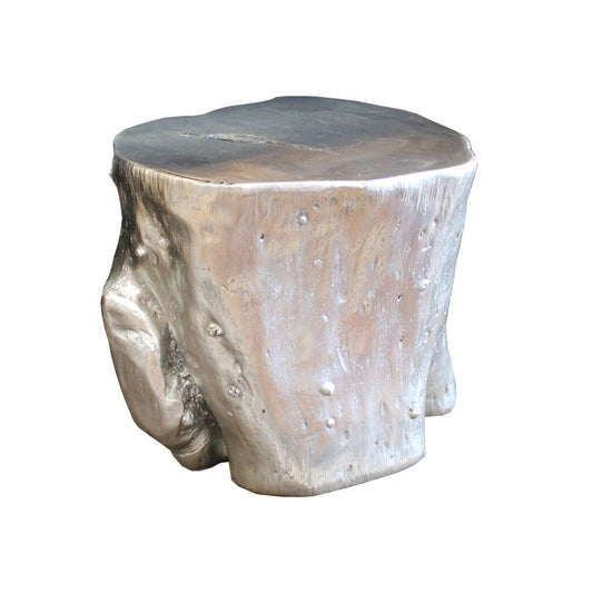 Phillips Collection Log Silver Leaf Stool