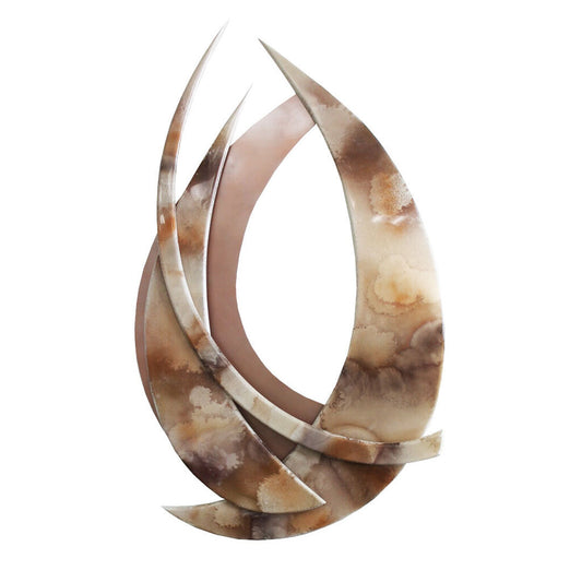 Tom Belloni Sculpture, Polished Colored Resin on Wood w/Layers of Burnished Metal