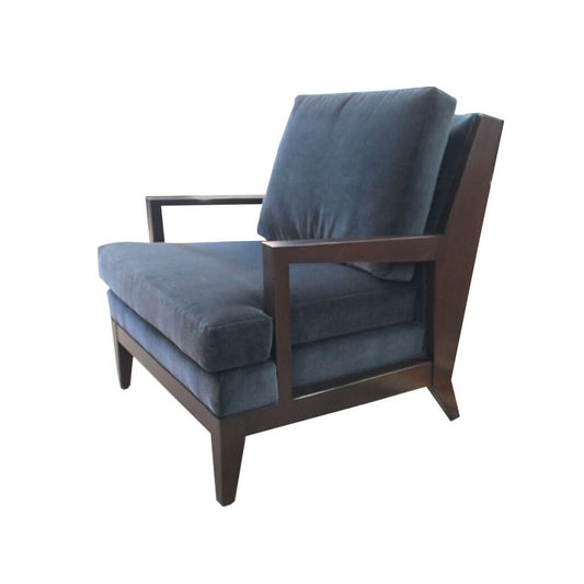 Curry & Company Upholstered Midnight Blue Chairs - PAIR