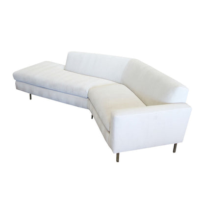 In The Style Of Thayer Coggin Angle Bumper Sectional Sofa