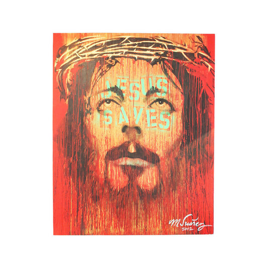 "Jesus Saves" Original Acrylic on Canvas, Signed M.Suarez 2012