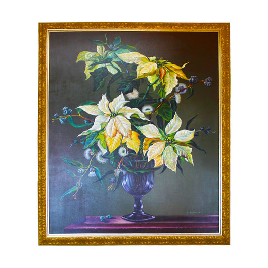 Framed Floral Painting Signed L. Hayward