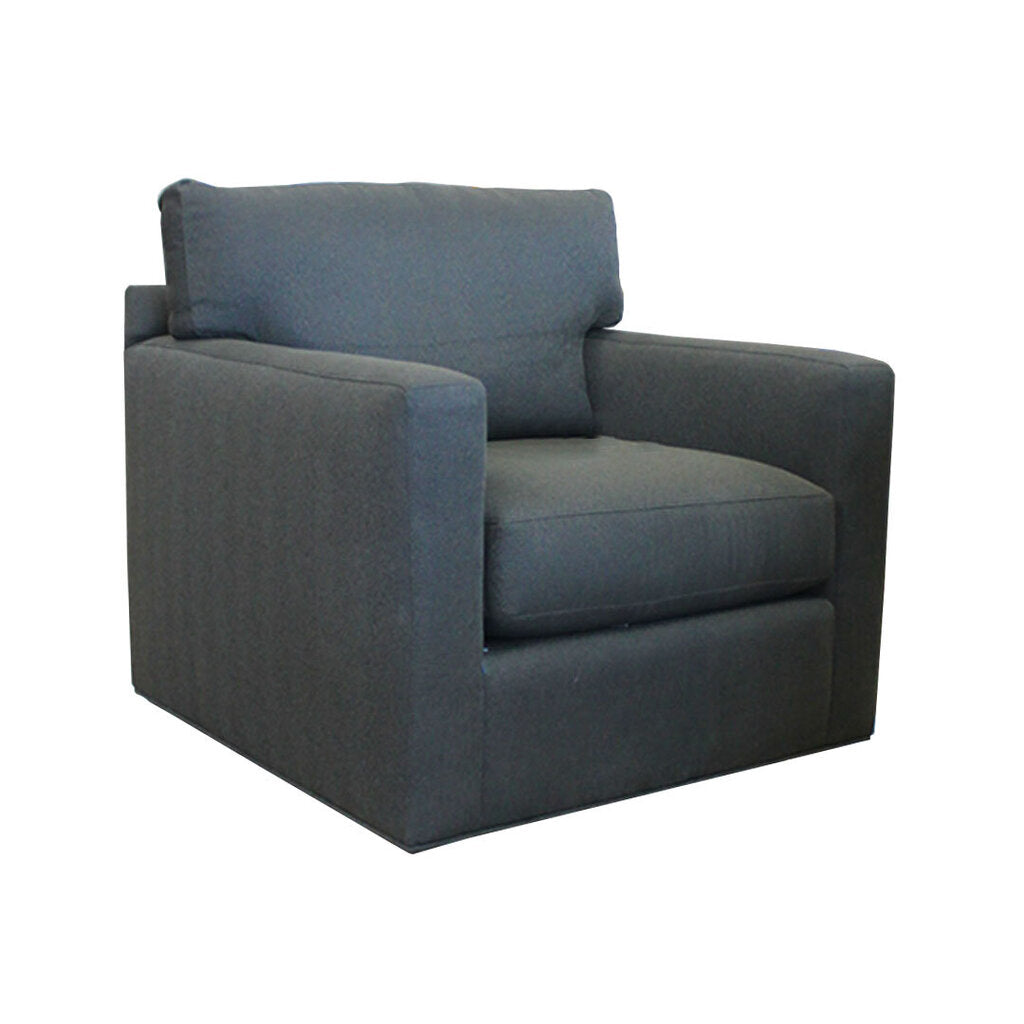 Freestyle Collection Black & Brown Upholstered Square Arm Chair