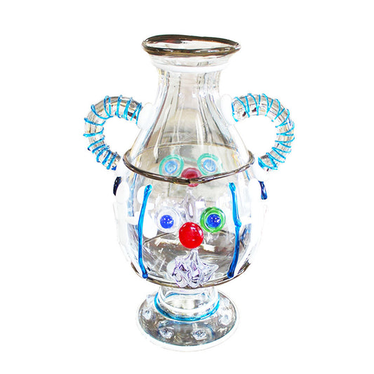 "Glass Vase of Two Faces" Etched Picasso, R. (Renato) anatra of the Mazzaega Glass Studio, Murano, Italy