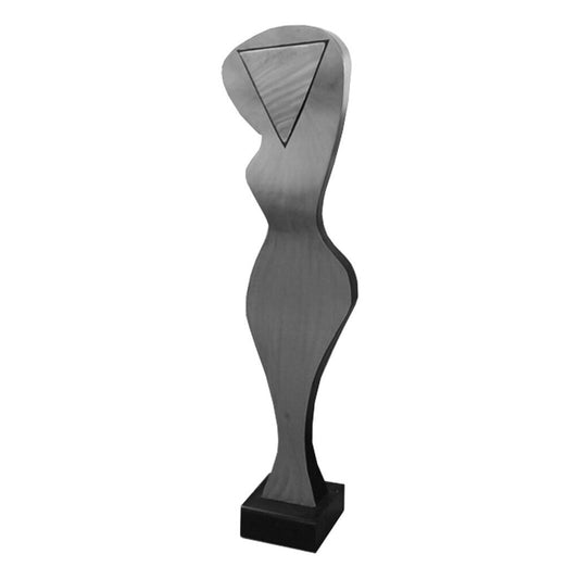 Figural Brushed Metal Sculpture