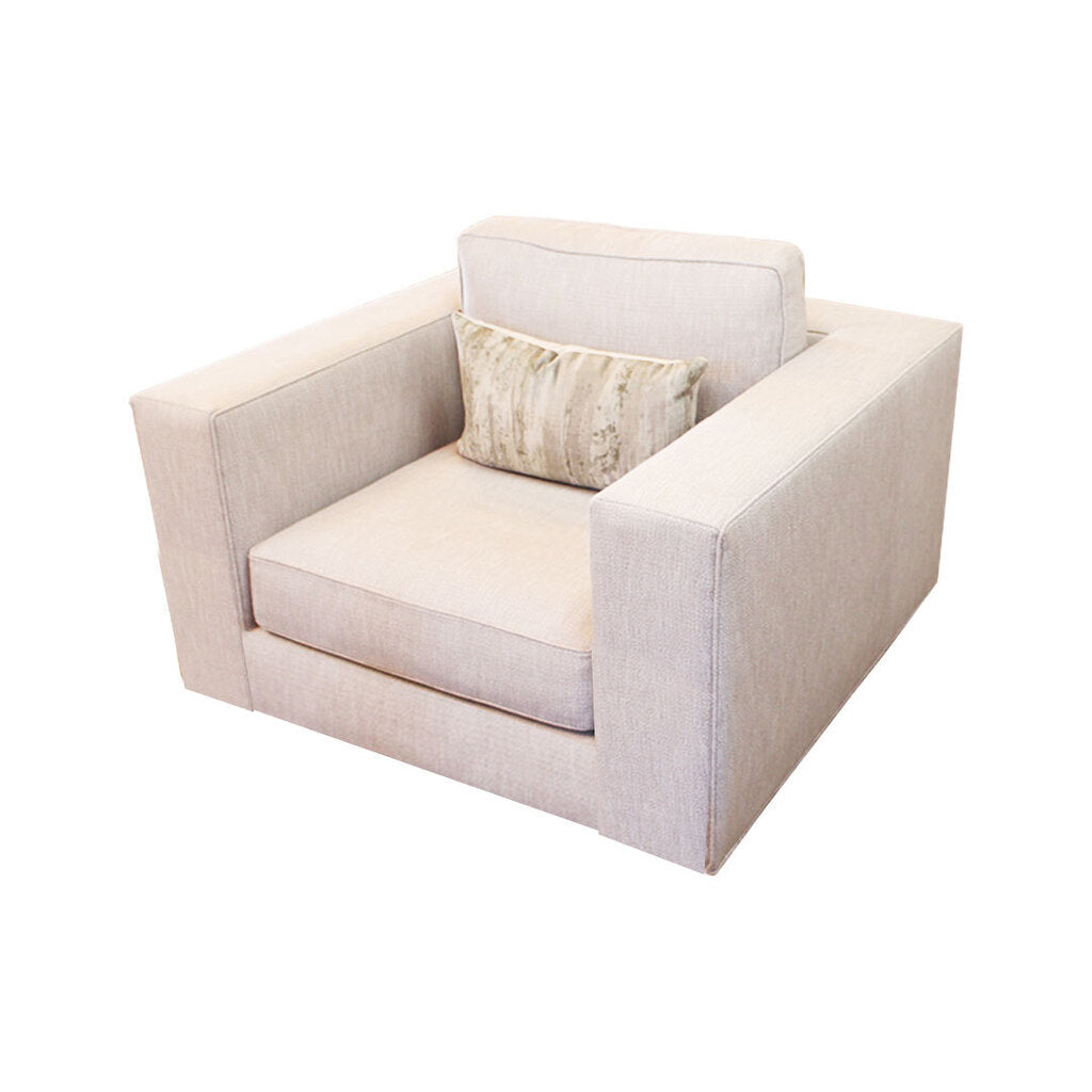 Restoration Hardware Maddox Wide-Arm Chairs, Perennials Performance Textured Two-Tone Linen