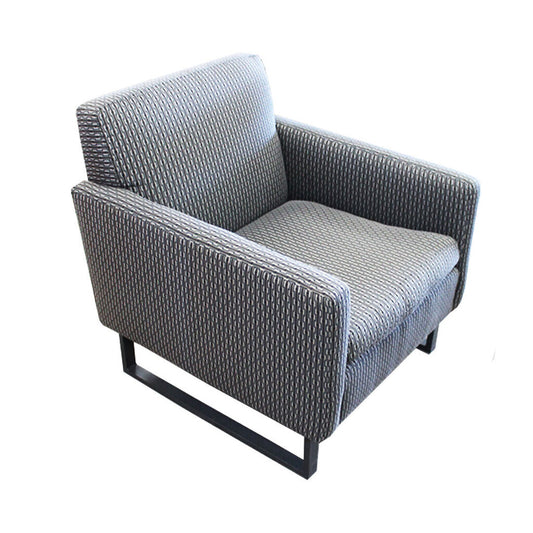 Bernhardt Interiors Upholstered Chairs w/Black Metal Base - PAIR