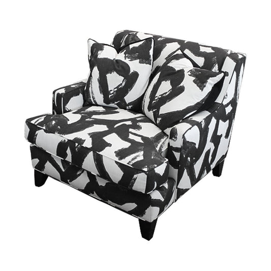 Custom Arm Chairs w/Bold Stroke Perennials Upholstery & Pillows