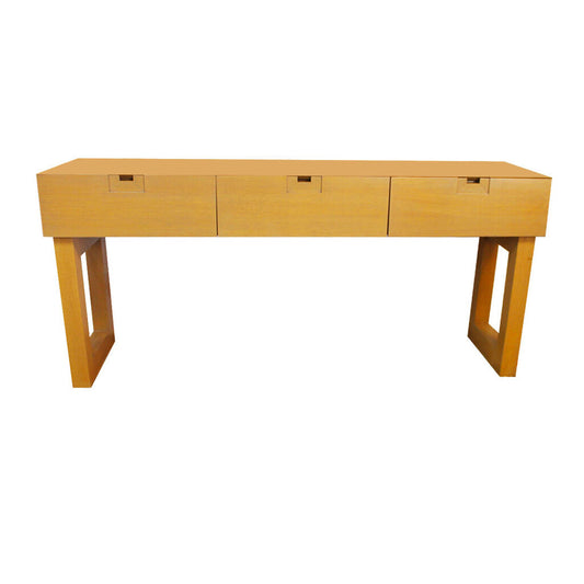 Custom Made Three Drawer Light Wood Console