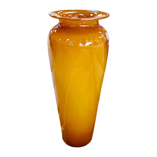 Amber Vase w/Rolled Rim