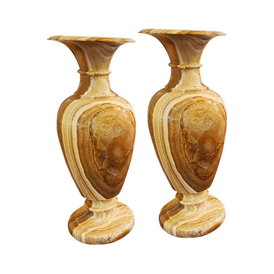 Classic Polished Onyx Marble Stone Vase (each)