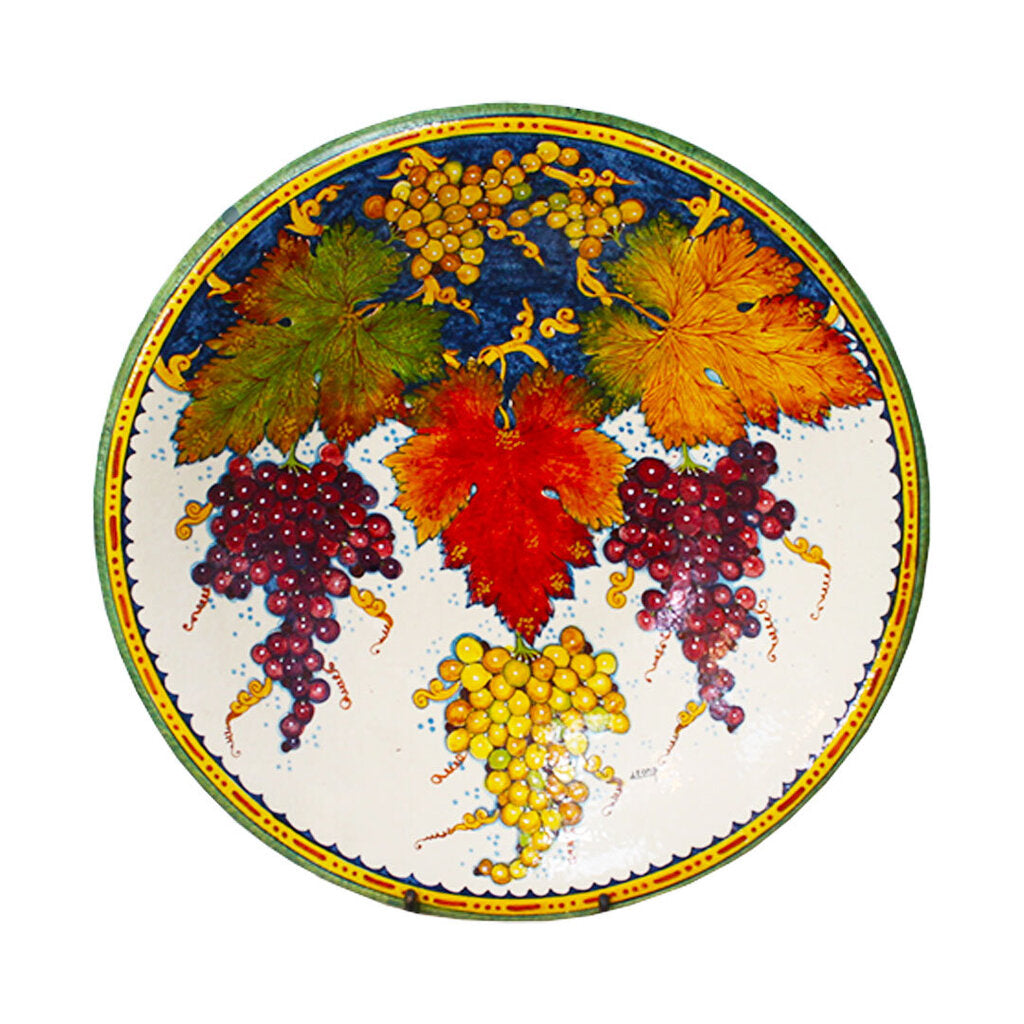 Leona Italian Ceramic Hand-Painted Round Platter