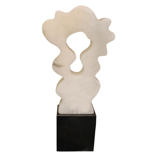 John Richard Hand Carved Alabaster Sculpture on Marble Plinth