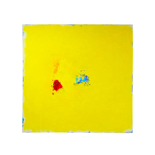 Signed Ben Michal Acrylic Abstract on Board, Primarily Yellows