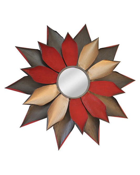 Cyan Designe Blossom Mirror, Red & Grey