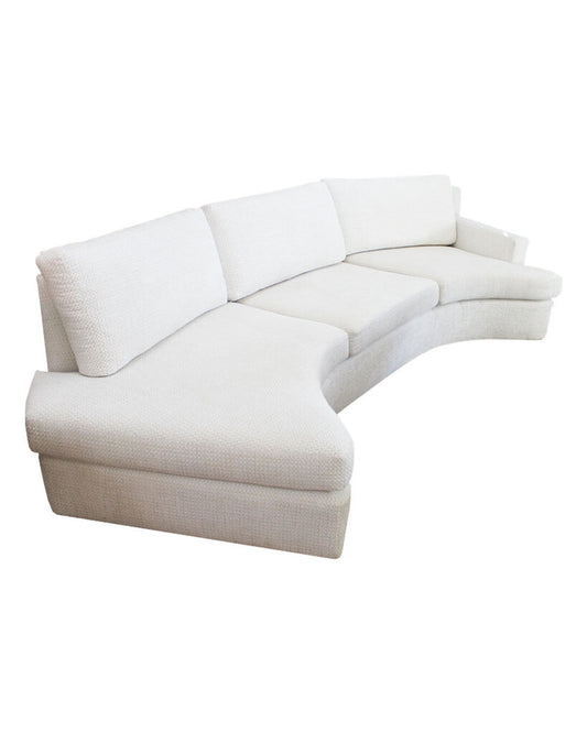 Custom Upholstered Fabric Curved Sofa