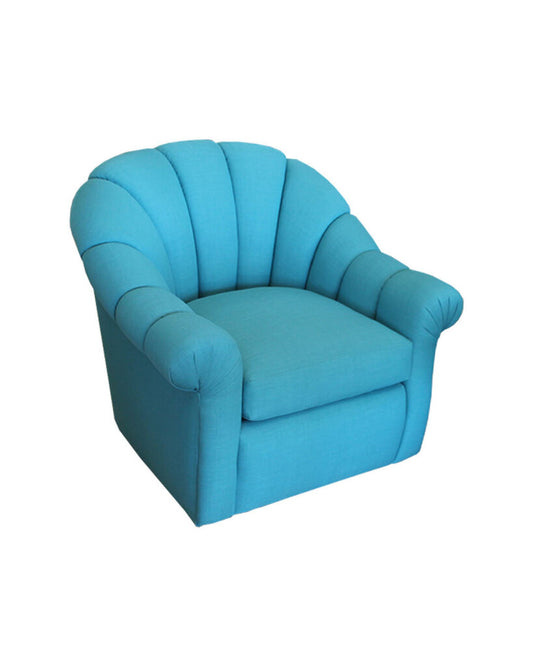 A. Rudin Swivel Upholstered Lounge Chairs