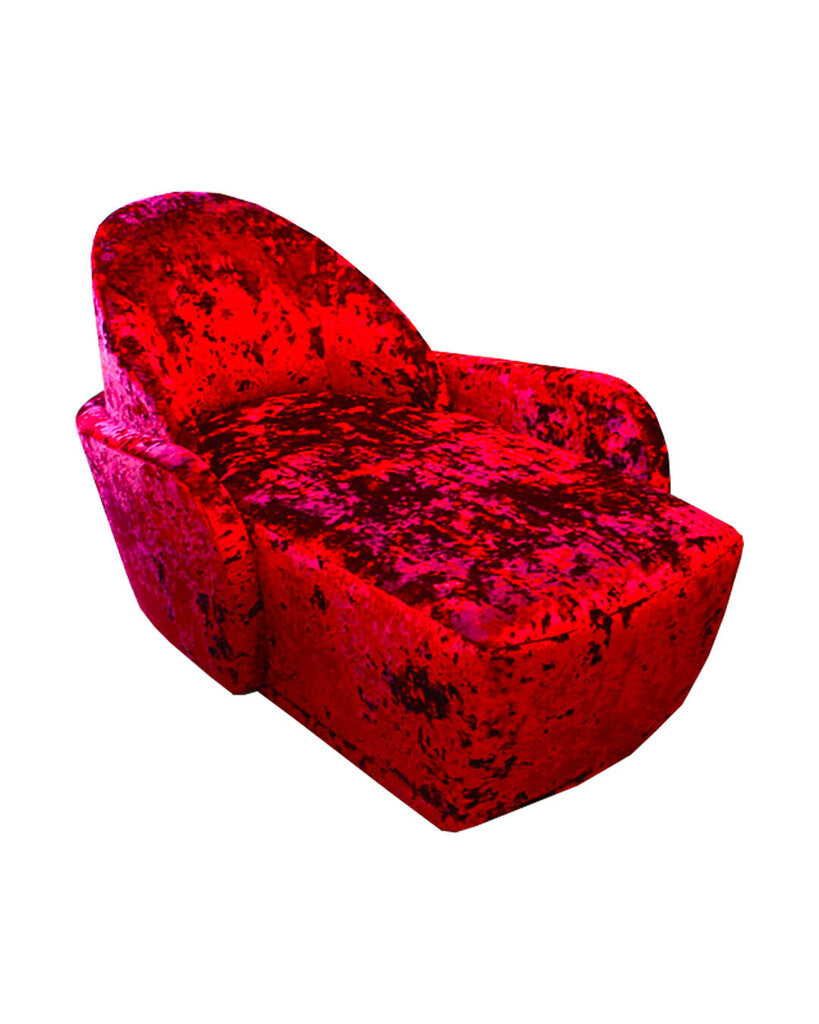 Opulent Glam Crushed Velvet Chaise Lounge