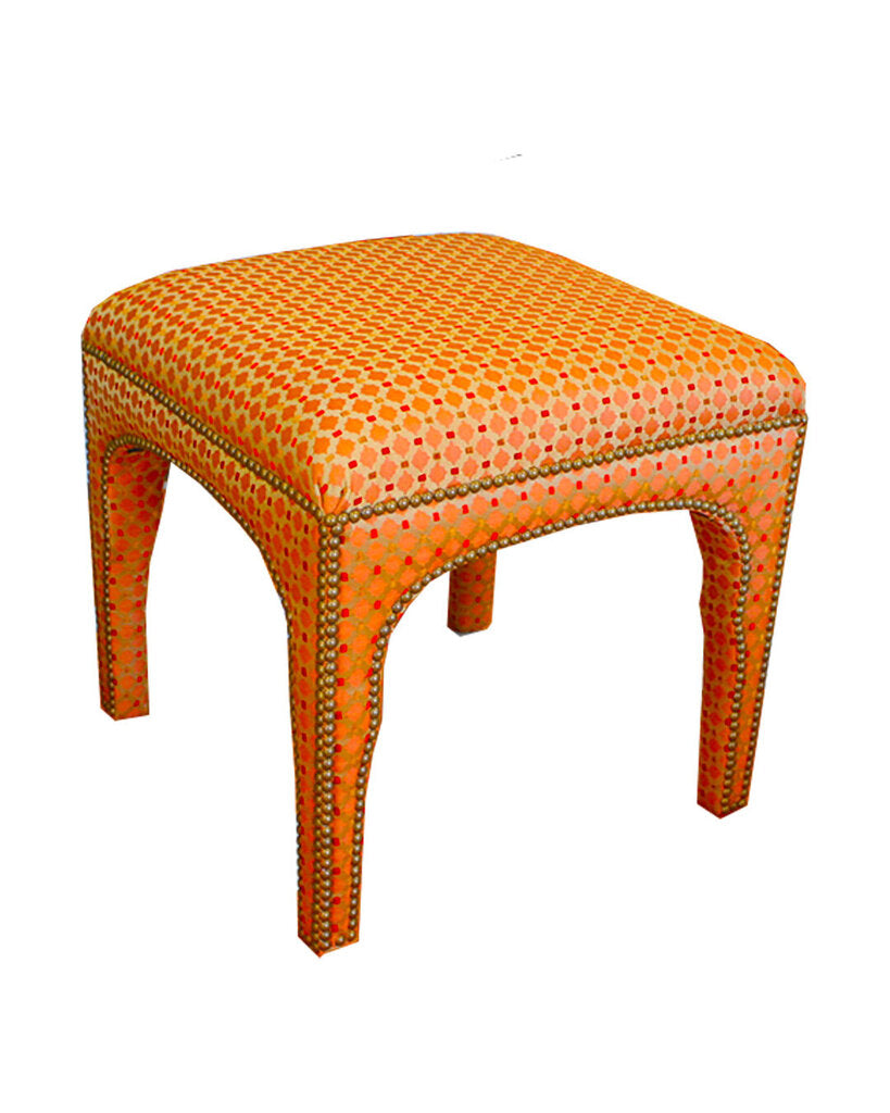 Custom Upholstered w/Nailheads Bench/Footstool