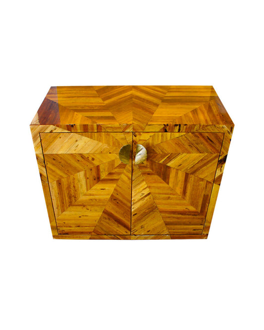 Made Goods Jada Chevron Banana Bark Cabinet 36W 18D 32.5H
