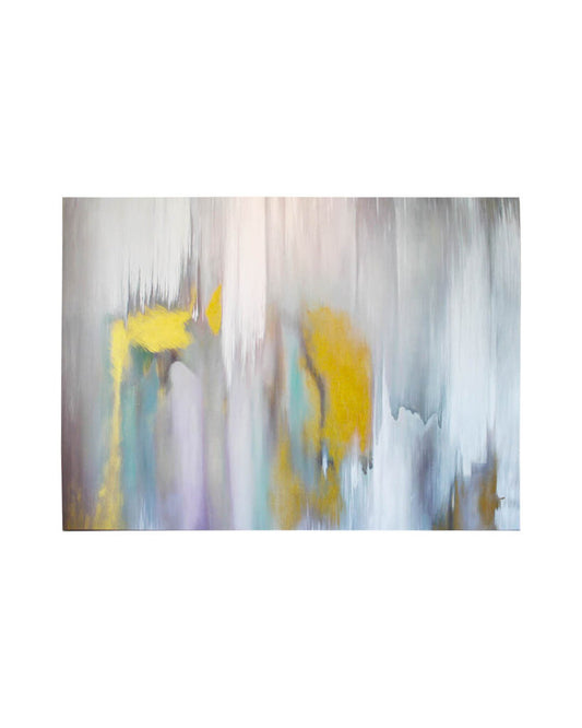 Lg. Tones of Blue w/Yellow Abstract