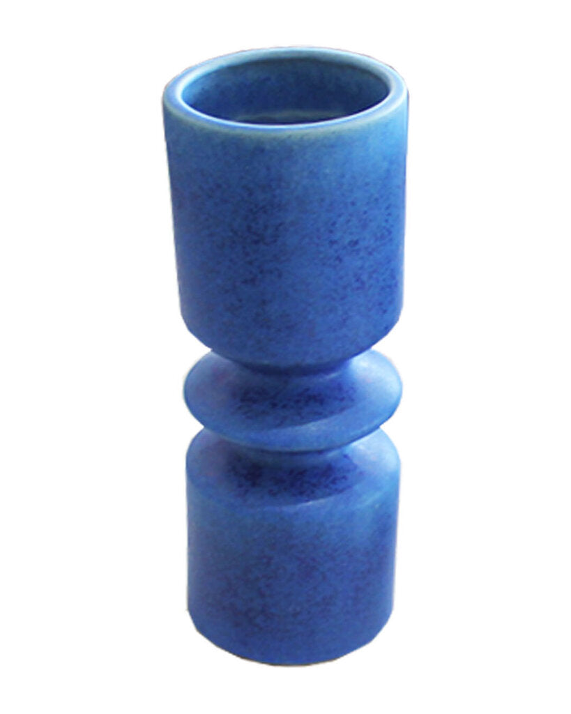 West Elm Blue Totem Vase