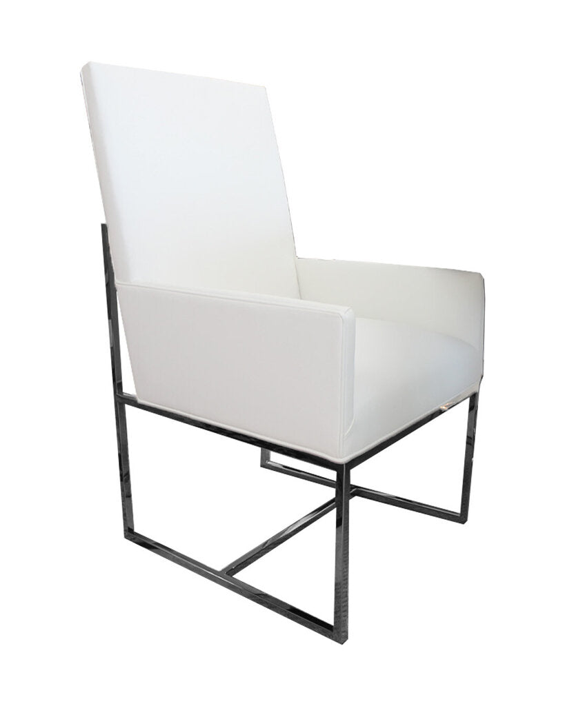 Mitchell Gold & Bob Williams Manhattan Comfort Element Modern Stainless Steel Dining Chairs