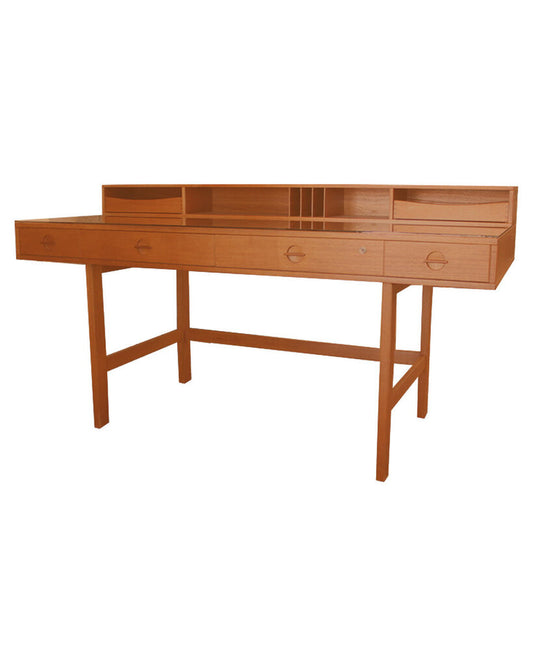 Danish Mid-Century Flip-Top, Teak Writing Desk