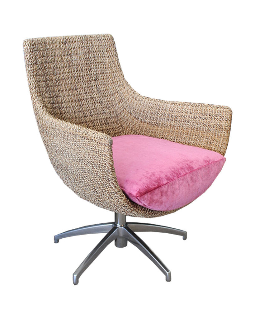 Wicker Egg Swivel Club Chair