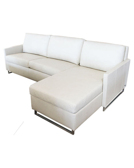 American Leather Cream 2-Piece Sectional Sleeper 107W 67D 36H
