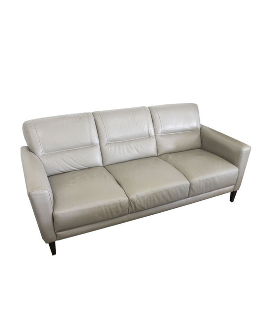 Natuzzi Editions Grey 100% Leather Sofa