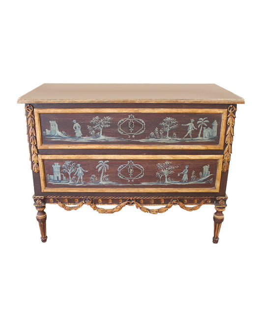 Carved Italian Console Fashioned After 18th Cent. Ori. Made in Venice 45.5W 23D 35.75H