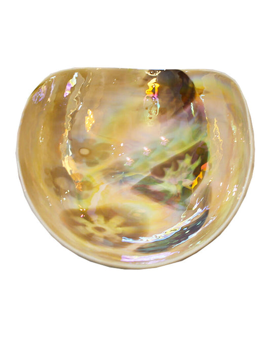 Yalos Murano Bowl, Large Centerpiece Shell Bowl