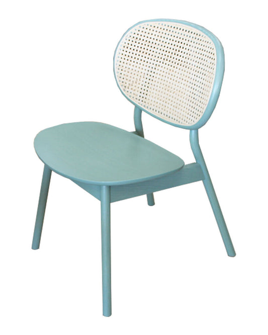 Widppsopt Armless Contemporary Rattan Dining Chairs, Blackish Green Matte Finish