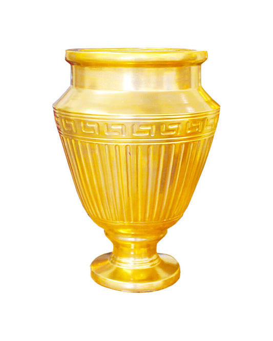 Athena Handcrafted Ceramic Vase in Gold Finish