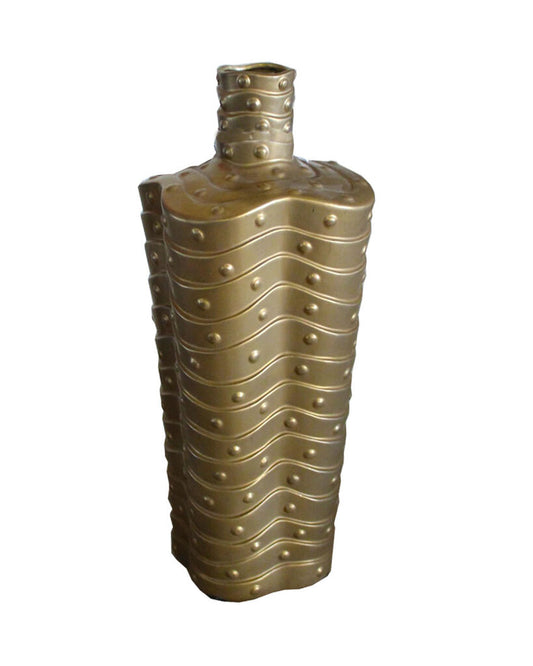 Studio A Global Views Dark Gold Chased Vase