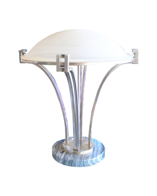 Art Deco Chrome w/Frosted Glass Shade