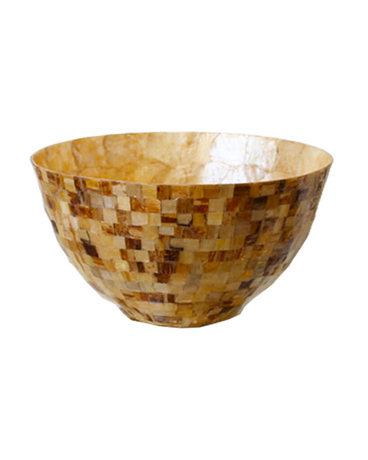 Mosaic Capiz Shell Serving Bowl