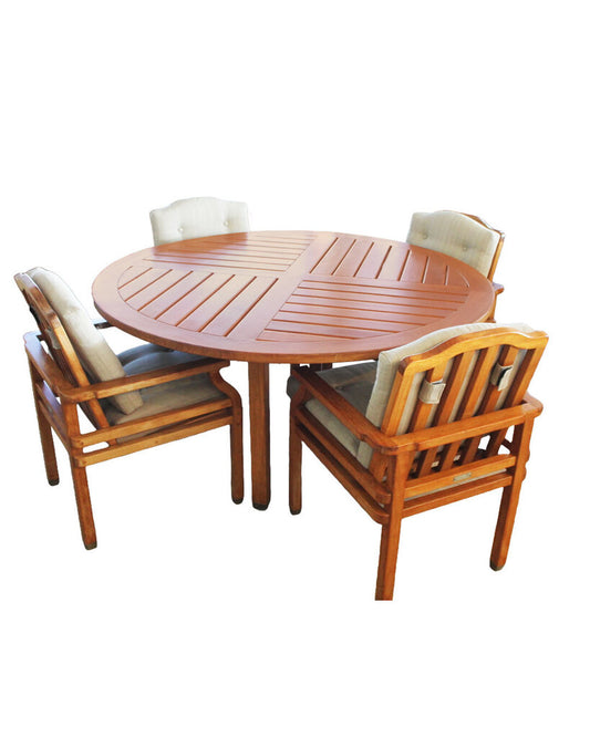 Giati Funiture Pallazzio Premium Teak, Slatted Surface Dining Table