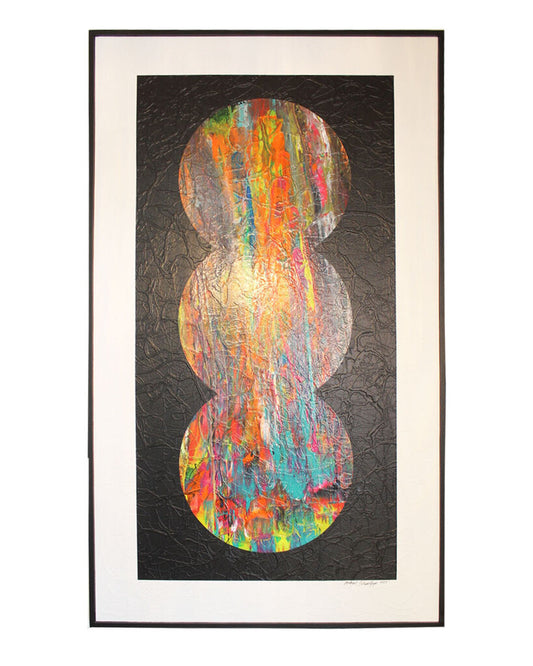 "When Worlds Collide" Original Acrylic on Canvas Signed Michael Schwertfeger