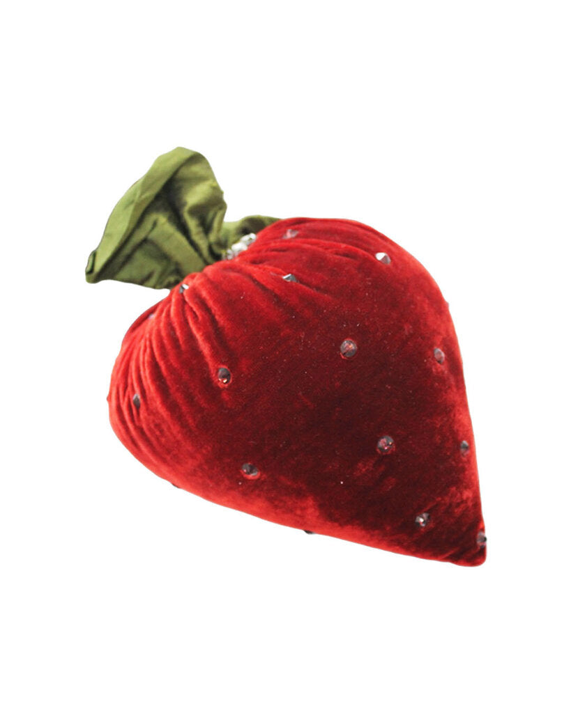 Silk Velvet Strawberry w/Crystals, Large