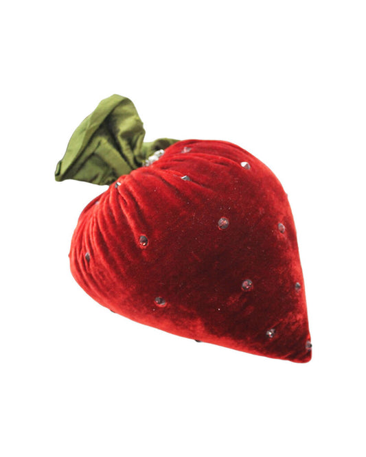 Silk Velvet Strawberry w/Crystals, Large